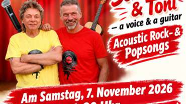 Plakat Wohnzimmer-Konzert mit Schwede & Toni am 7. November 2026 im Kirchhahn